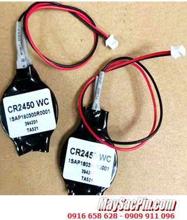 CMOS CR2450WC (Dây cắm), Pin CMOS lithium 3v Panasonic CR2450WC, X.xứ Indonesia